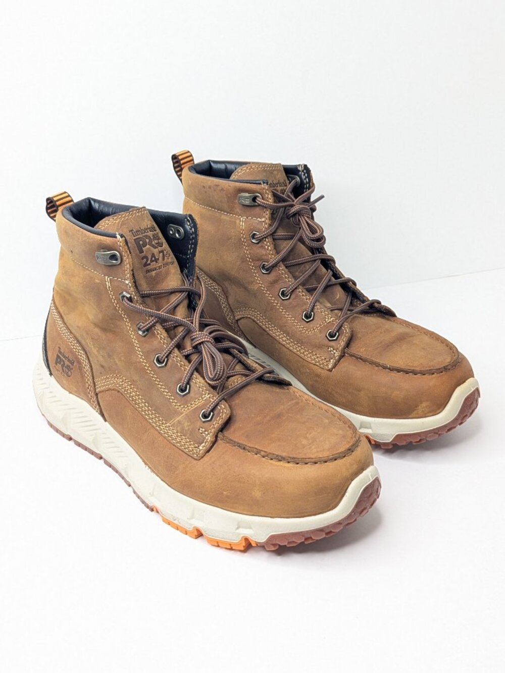 Timberland PRO Tempe Alloy Safety Toe Work Boots Brown Leather Mens 11